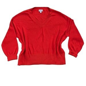 The Drop V neck cropped cozy sweater Large